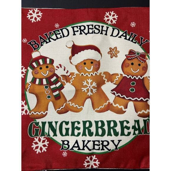 Gingerbread Bakery Cookies Pillow cover 18"x18" - Picture 2 of 2